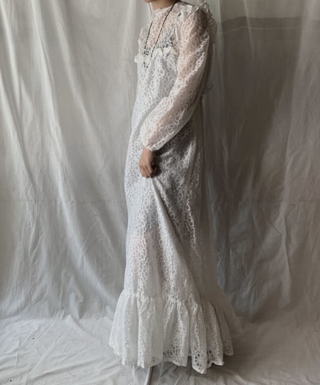 【USED】  Flower Patterned Lace EURO Dress/210407-027