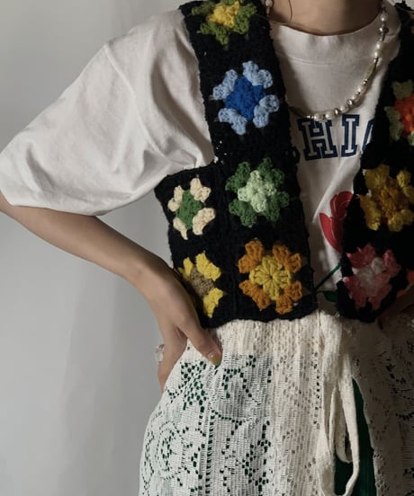 【RE;CIRCLE】 RE Lace × Crochet Shirt One-peice②/210801-070