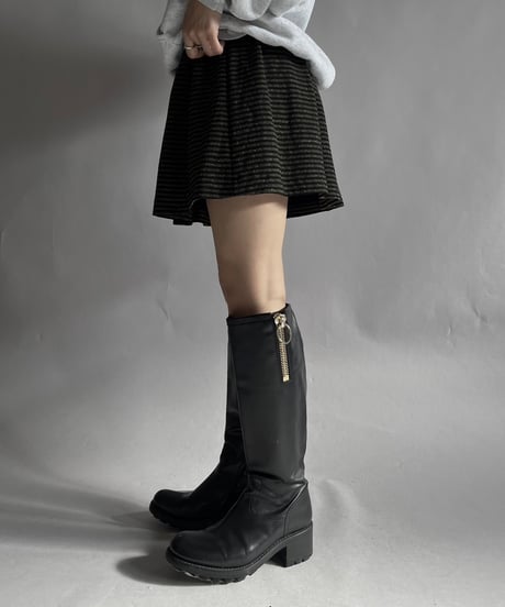 【USED】 Border Lame Mini Skirt/ 241214-022