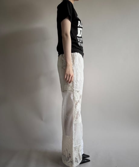 【RE;CIRCLE】 RE Crochet Lace Patch work Pants / 250731-002