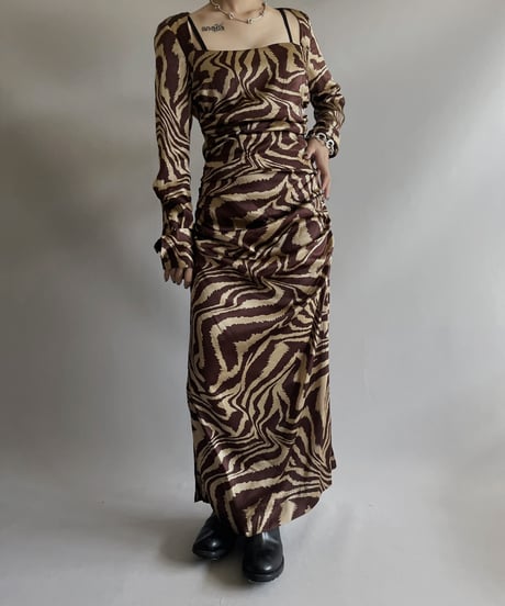 【USED】 DEAD STOCK GANNI Leopard Patterned One-piece / 231104-002