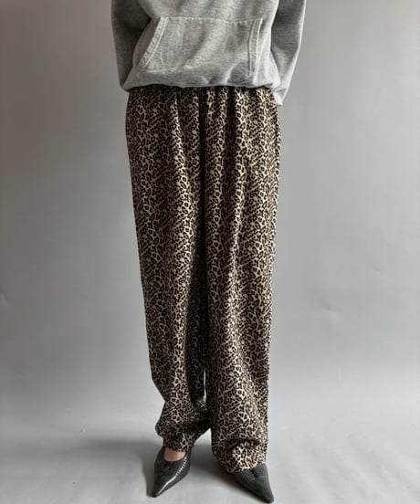 【USED】 Leopard shirt & pants set up  /250927-014