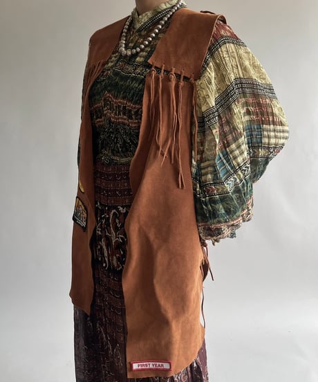 【RE;CIRCLE】 RE Indian Cotton Balloon Sleeved One-piece / 240912-006