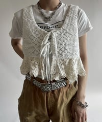 【RE;CIRCLE】RE Crochet Short Vest / 250515-003