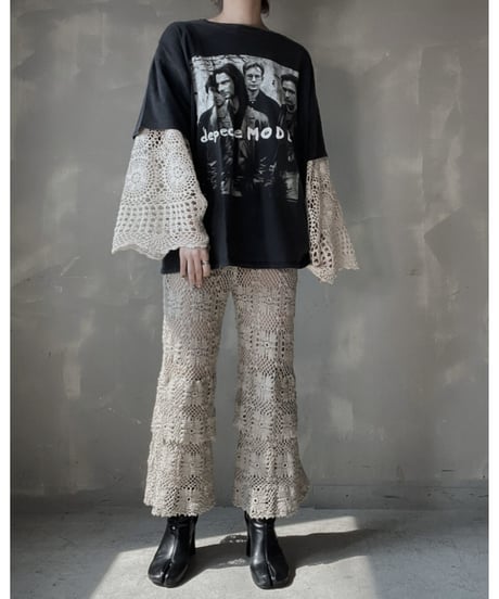【RE;CIRCLE】 RE Crochet Tiered Pants④/20220317-009