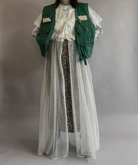 【USED】  Poly Leopard Long Skirt / 2300513-007