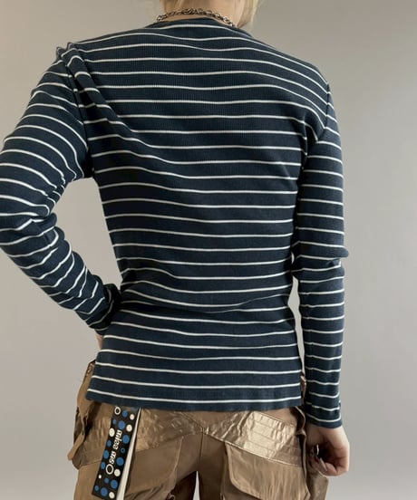 【USED】 Lauren Ralph Lauren Border Pattern L/S Top / 260221-005