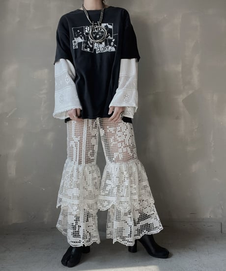 【RE;CIRCLE】 RE Crochet Tiered Pants⑤/20220317-014
