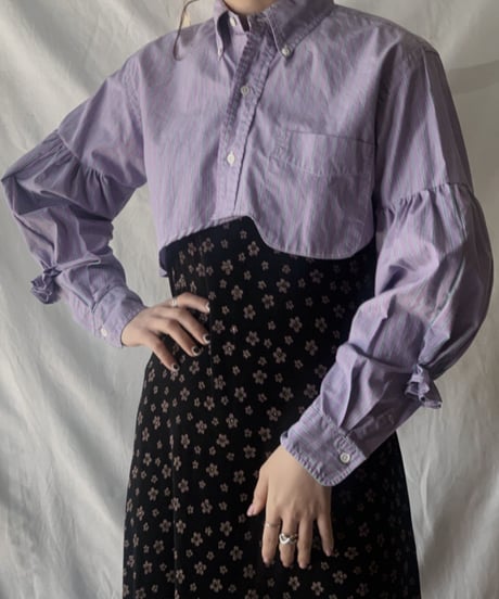 【RE;CIRCLE】  Gather Sleeve Short Shirt①/210303-035