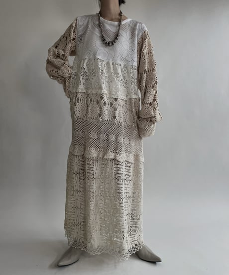【RE;CIRCLE】 RE Crochet Lace One-piece / 220526-013