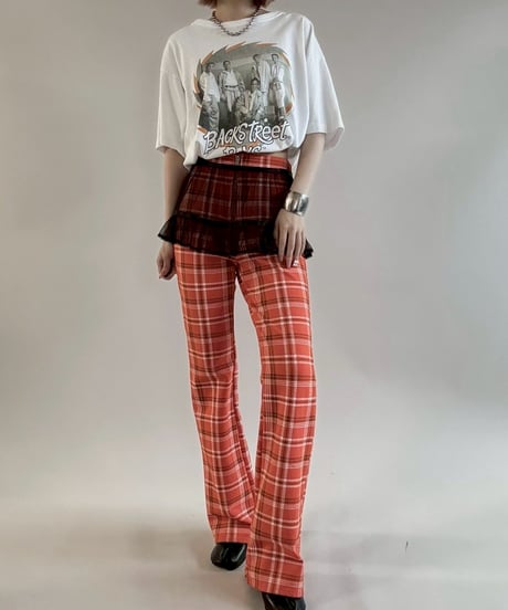 【USED】 I AM GIA Check Patterned Flare Pants / 250621-004