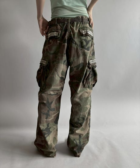 【USED】 TRIPP NYC Studs Design Double Knee Camo Pants /260328-006