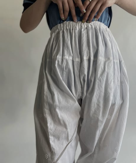 【USED】 White Cotton Pants / 220604-012
