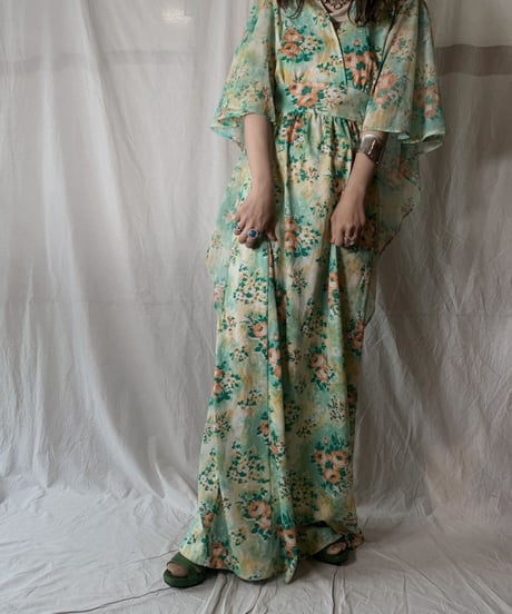 【USED】 Flower Patterned N/S Dress/210630-033