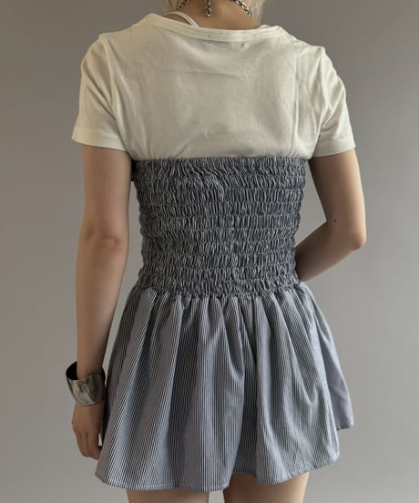 【RE;CIRCLE】  RE Stripe Shirt Mini One-Piece / 260611-007