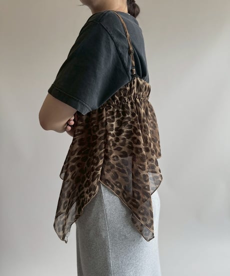 【USED】 Leopard Pattern Camisole Top / 250705-010