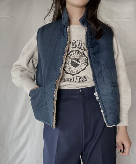 【USED】 Reversible Boa Vest - TALON Zip / 220120-049