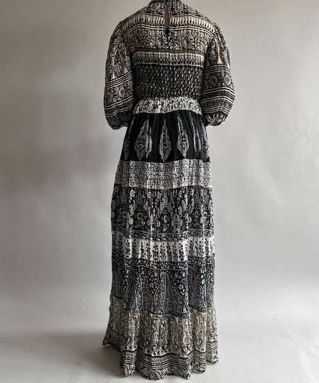 【RE;CIRCLE】 RE Indian Cotton Balloon Sleeved One-piece / 240912-008