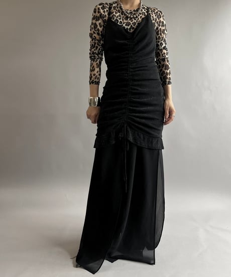 【USED 】Sheer Slit Wide Pants/ 240907-029