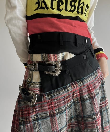 【RE;CIRCLE】 RE Kilt Skirt Long / 250206-008