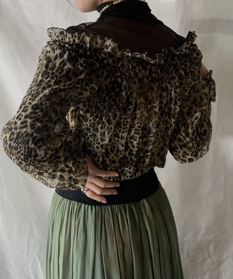 【USED】Leopard Patterned See-through Top/210217-048