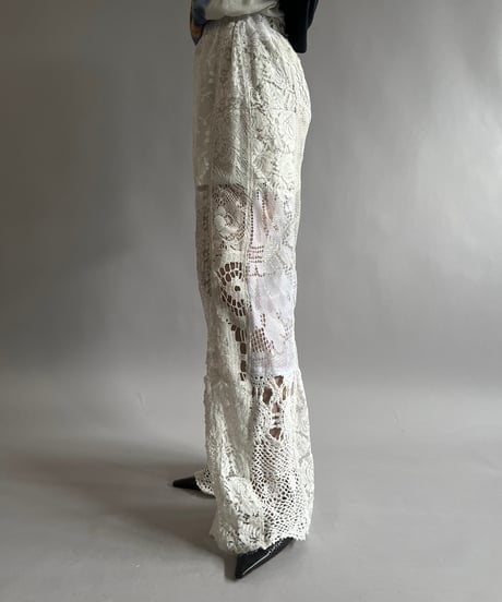 【RE;CIRCLE】 RE Crochet Patch Pants / 240829-002