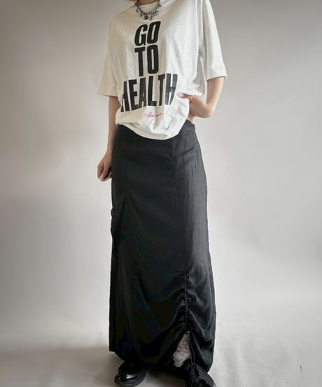 【USED】 RESIZED Made in USA 90's Fruit of the Loom GO TO HEALTH T-Shirt / 250802-011