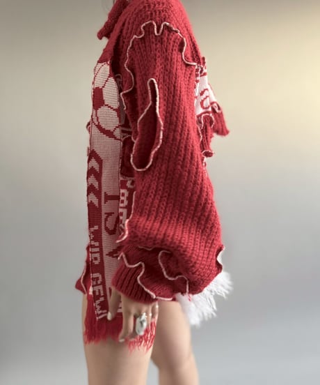 【RE;CIRCLE】 RE Mellow Knit × Soccer Muffler Set up + Tie/ 251127-012