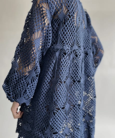 【RE;CIRCLE】 RE Crochet Blue Lace One-piece / 220728-009