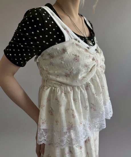 【Chinatsu Aoyama】 RE Ribbon Camisole Top / 260402-011