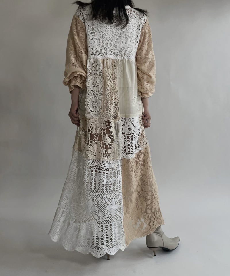 RE;CIRCLE】 RE Crochet Lace Patchwork One-piece