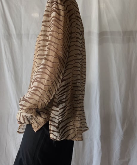 【USED】 Zebra Patterned See-through Top/210714-022