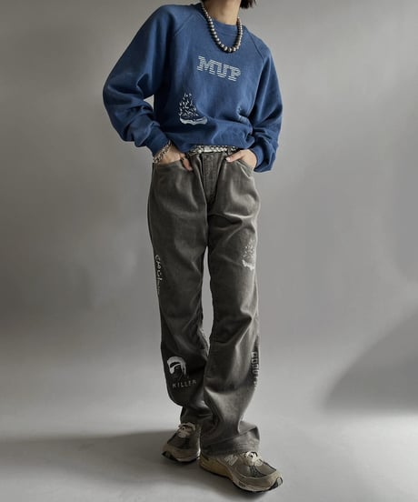 【Mashup Products】 Silk Screen Made in USA L/S JERSEYS Sweat top /  240217-021