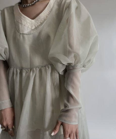 【RE;CIRCLE】 RE Sheer Light Green One-piece / 220721-007