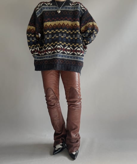 【USED】 Nordic Patterned Knit Top 231209-013