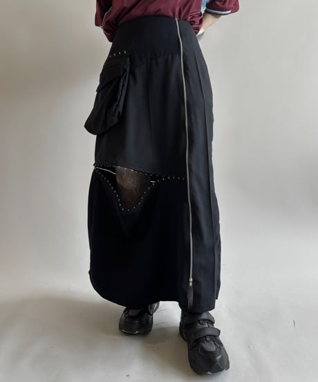 【RE;CIRCLE】 RE Suit Asymmetry Long Skirt/ 250717-018