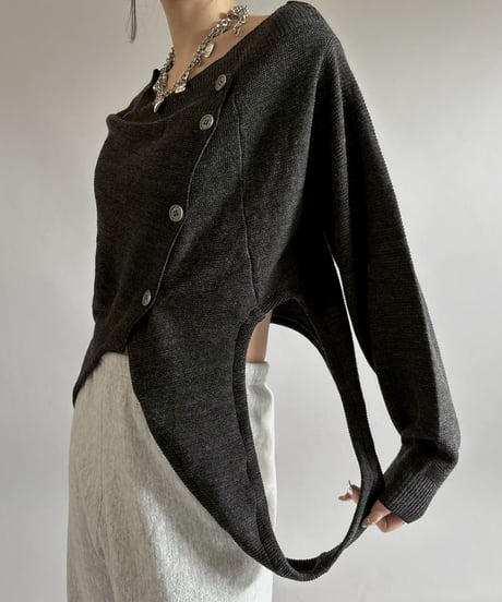 【RE;CIRCLE】 RE Deformed Acrylic Cardigan / 260312-006