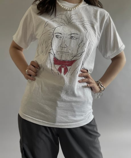【USED】 Hand Paint Beethoven T-Shirt  /240608-005