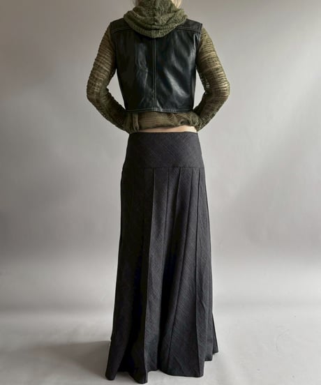 【USED】 Check Pattern Pleats Skirt /260425-019