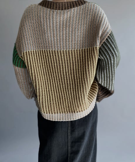 【USED】 ECKHAUS LATTA Patterned Knit Top /240127-030