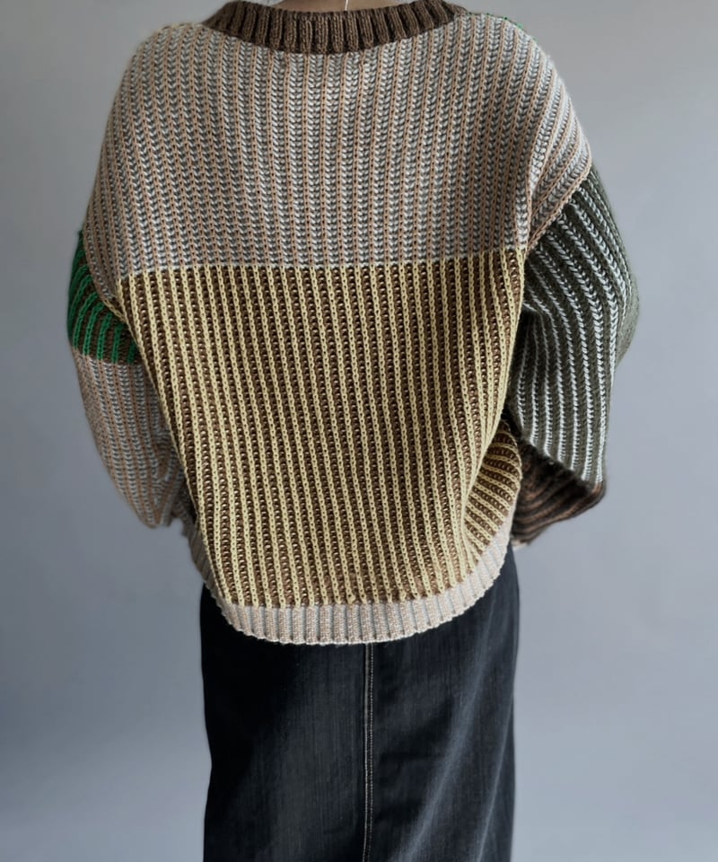 USED】 ECKHAUS LATTA Patterned Knit Top /240127