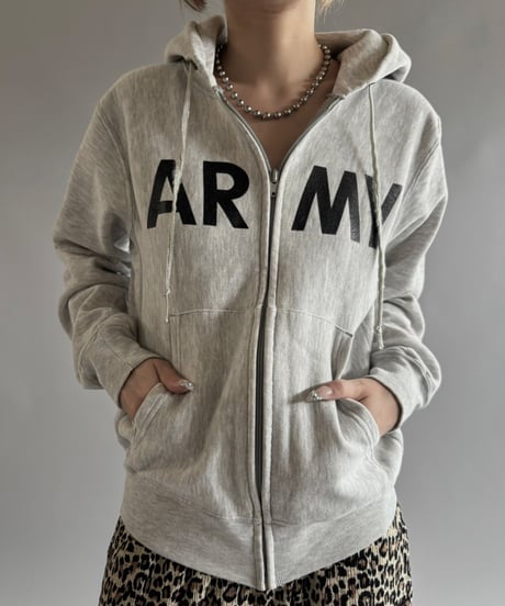 【USED】 ARMY print Zip Parka   /250920-018