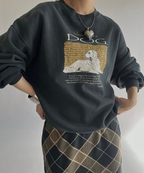【USED】 JERSEES 90's Dog Sweat Top /241019-024