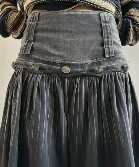 【USED】 Design Denim Mini Skirt / 260221-025
