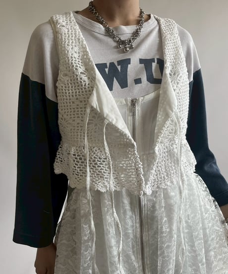 【RE;CIRCLE】RE Crochet Short Vest / 250515-010