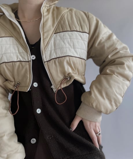 【RE;CIRCLE】 RE Draw Code Short Down Beige / 221215-002