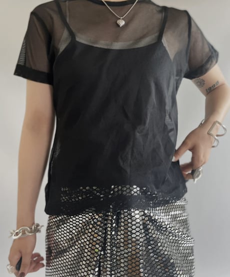 【USED】 S/S See-through Top / 230722-002