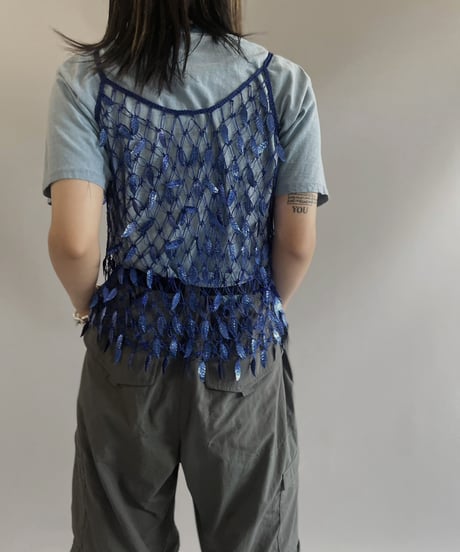【USED】N/S Feather Patterned Top / 240127-017