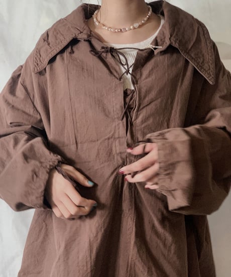 【USED】  Pull Over Army Shirt /210310-016