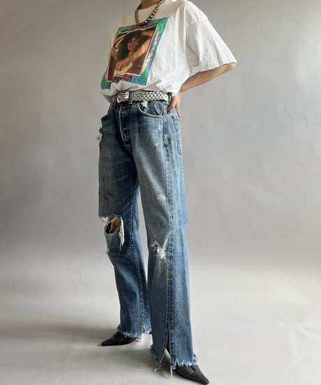 【USED】  Made in USA Screen Stars Vest 90's Person T-Shirt /240824-009